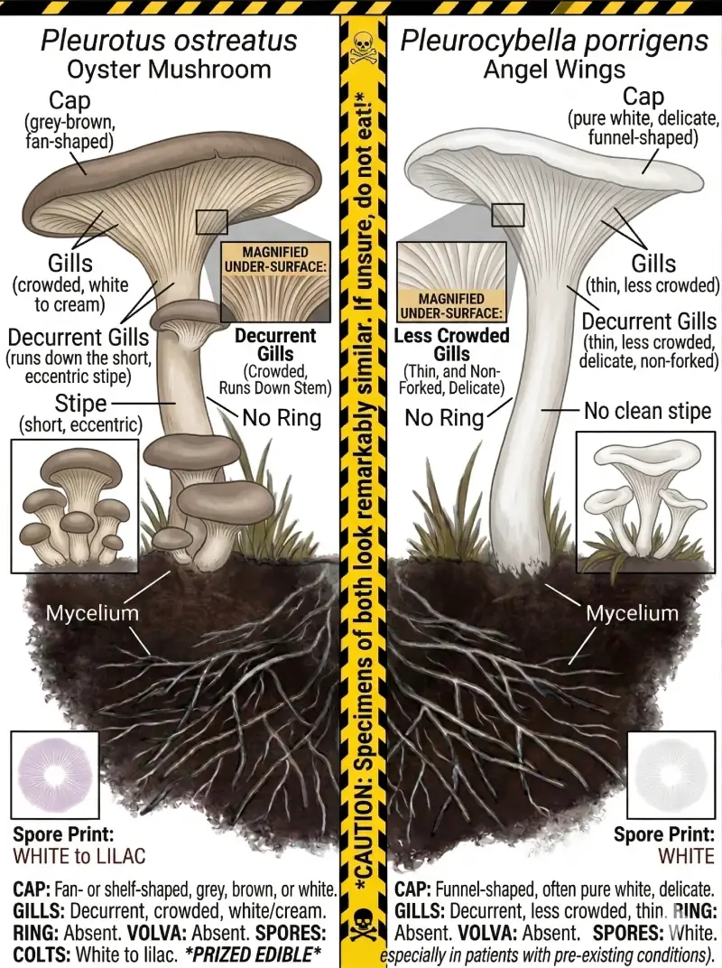 Oyster Mushroom vs Angel Wings comparison