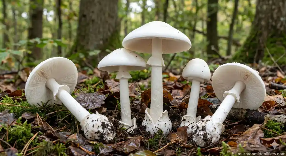 white poisonous mushrooms identification guide